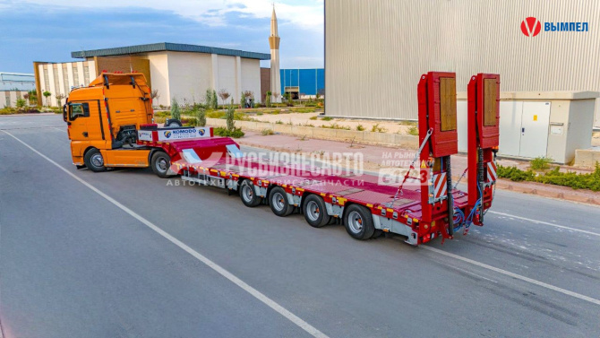 Купить Полуприцеп трал KOMODO KMD4L раздвижной 4 оси г/п 58 400 кг в компании Русбизнесавто - изображение 0