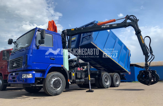 Купить КМУ Ломовоз МАЗ-631226-585-042 (Евро-5), кузов 28 куб., КМУ Р97М, захват ГЛ-6М в компании Русбизнесавто - изображение 1