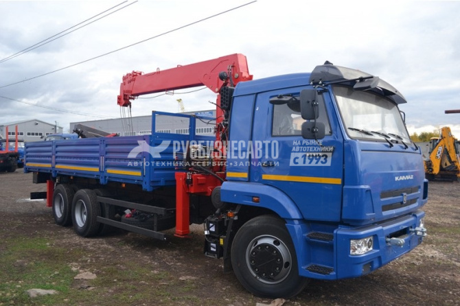 Купить КМУ КАМАЗ 65117-4010-48 (Евро-5) + HORYONG HRS206 верх.упр. + борт сталь 6.2м. в компании Русбизнесавто - изображение 1