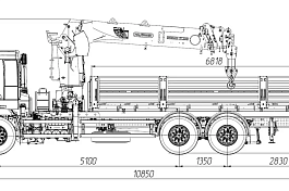 КМУ КАМАЗ 65117-104020-49 (Евро-5) + ИНМАН ИТ-200 + борт сталь 6,8м. КЦК